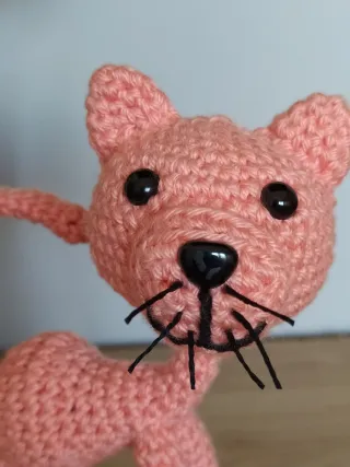 Gato Amigurumi Rosa Tejido