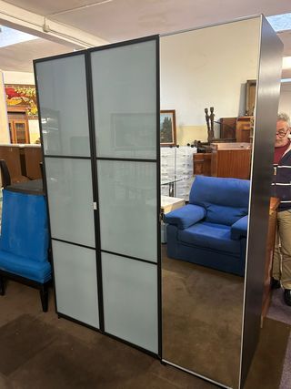 Armario 3 puertas cristal y metal