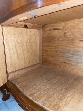 Mesitas de noche madera y cristal