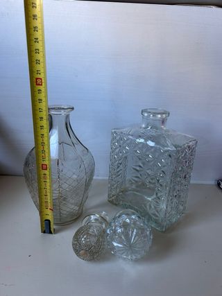 Lote 2 licoreras de cristal