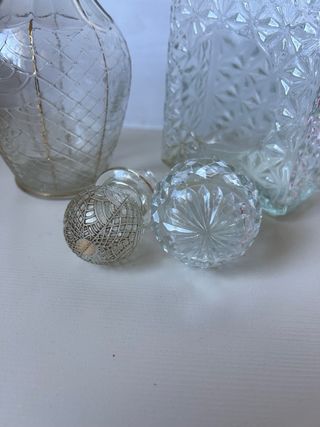 Lote 2 licoreras de cristal