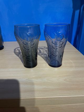 Vasos Coca Cola Lila y Grises