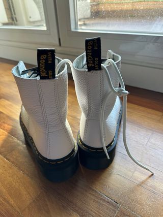 Botas Dr. Martens Blancas Piel Cremallera