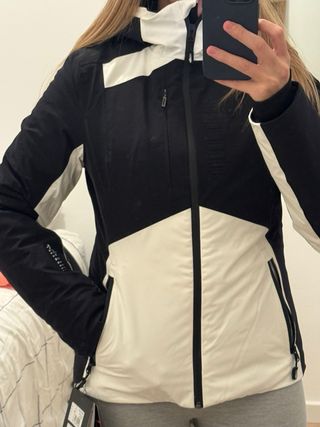 Chaqueta esquí mujer rh+ Negra/Blanca