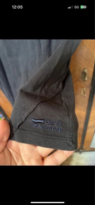 T-shirt Gas nera taglia S