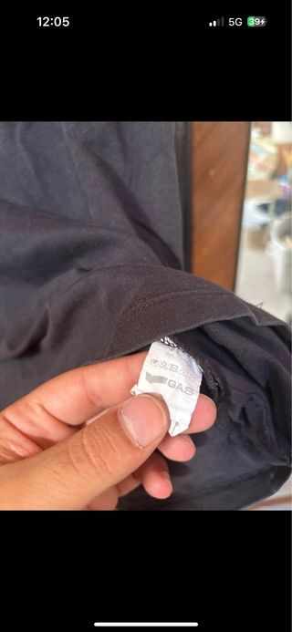 T-shirt Gas nera taglia S