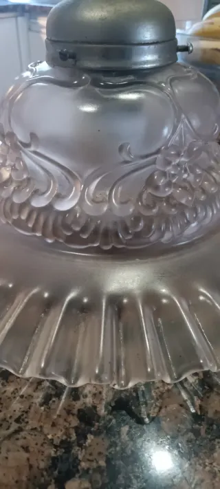 Lámparas colgantes vintage cristal 1985