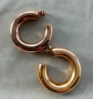 Aros Aristocrazy Plata 925 Baño Oro bicolor