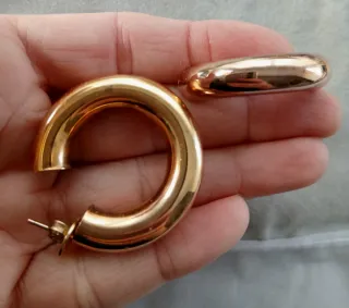 Aros Aristocrazy Plata 925 Baño Oro bicolor