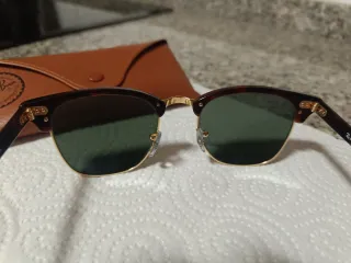 Gafas de Sol Ray-Ban Clubmaster Carey Marrón Dorad