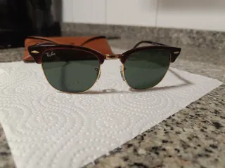 Gafas de Sol Ray-Ban Clubmaster Carey Marrón Dorad