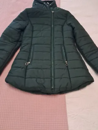 Abrigo acolchado verde talla S