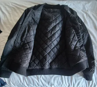 Chaqueta Bomber SMOG Negra Talla XL