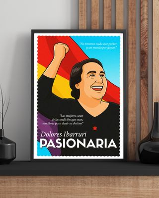 Cuadro A3 con Póster Dolores Ibarruri Pasionaria