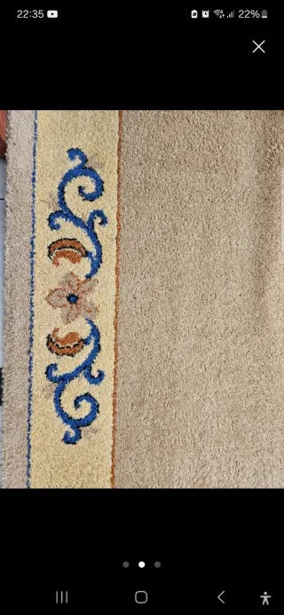 Alfombra beige y marrón 155x220 cm