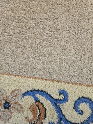 Alfombra beige y marrón 155x220 cm