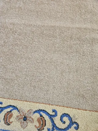 Alfombra beige y marrón 155x220 cm