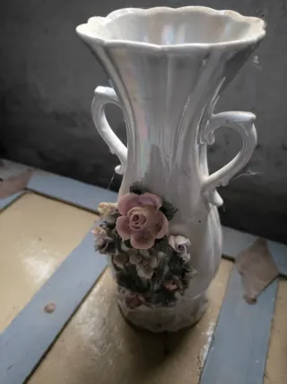 Jarrones porcelana efecto arcoíris