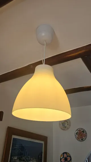 Lámpara colgante Ikea blanca