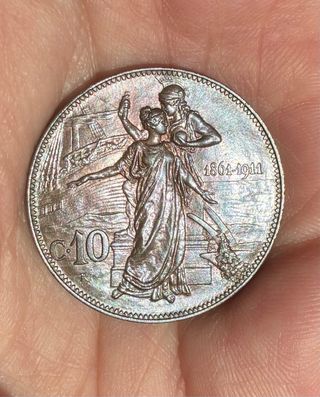 10 Centesimi 1911 Cinquantenario FDC