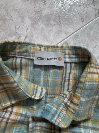 Camisa Carhartt cuadros azul y amarillo