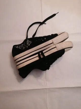 Scarpe donna nere pizzo n.40