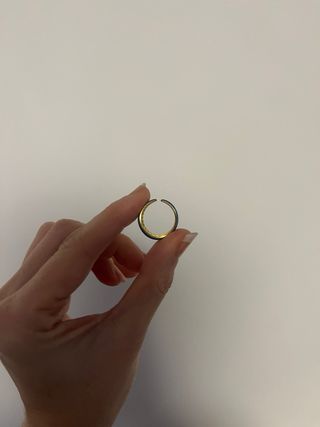 Conjunto 3 Anillos Acero Dorado Turquesa