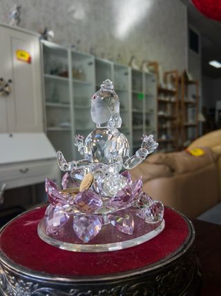 Figura Lakshmi Cristal Tallado Decoración