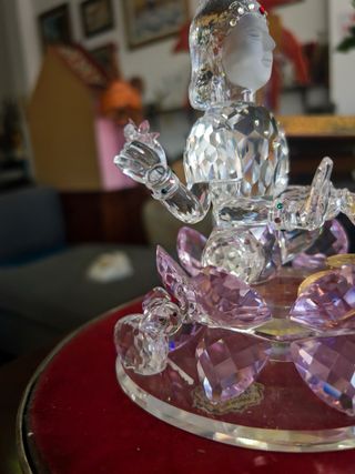 Figura Lakshmi Cristal Tallado Decoración