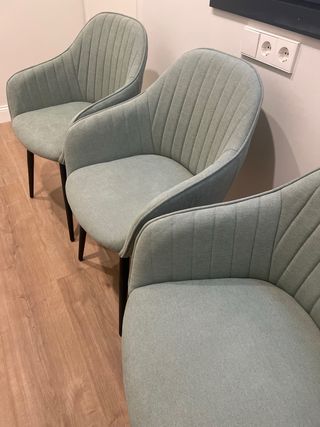 Sillas de comedor verdes (3 unidades)