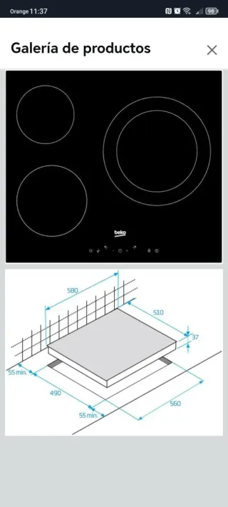 Horno y Vitrocerámica Beko