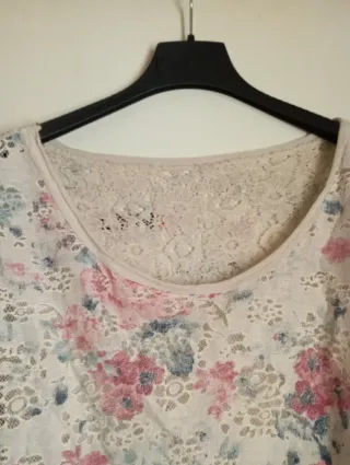 Blusa floral encaje talla única