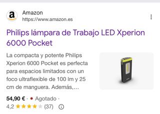 Linterna Philips Xperion 6000 Pocket LED Luz