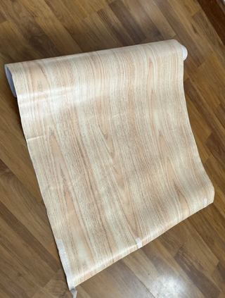 Rollo vinilo efecto madera suelo/pared