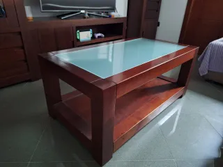 Conjunto Muebles Salón Madera Oscura