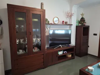 Conjunto Muebles Salón Madera Oscura