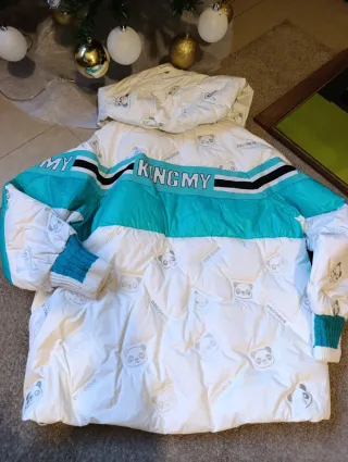 Chaqueta bomber mujer blanca y roja