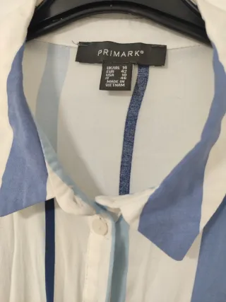 Camisa de rayas azul y blanco