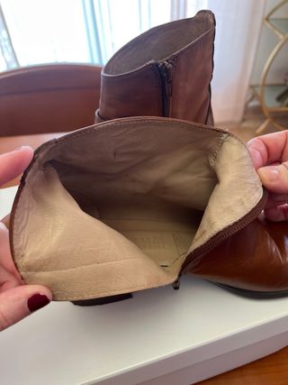 Botines Hispanitas Piel Marrón Talla 39