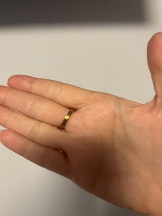 Anillo acero ajustable blanco y negro