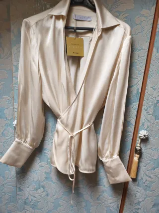 Camisa Fiesta Beige Talla M