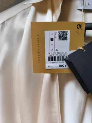 Camisa Fiesta Beige Talla M