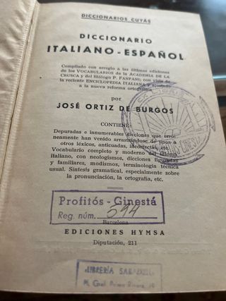 Diccionario Italiano -Español