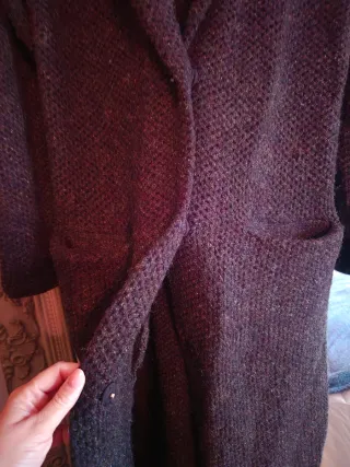 Chaqueta larga de lana Freequent gris