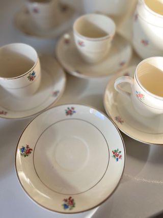 Juego café/té floral Digoin Sarreguemines 5112