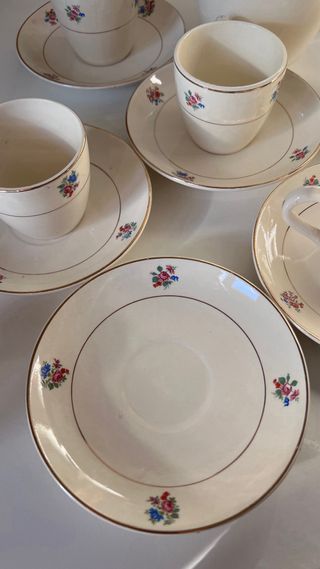 Juego café/té floral Digoin Sarreguemines 5112