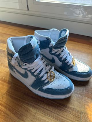 Zapatillas Jordan I Denim Azul y Blanco