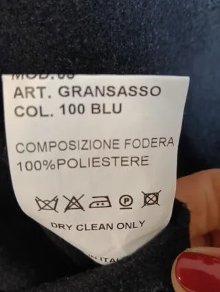 Cappotto uomo blu intenso