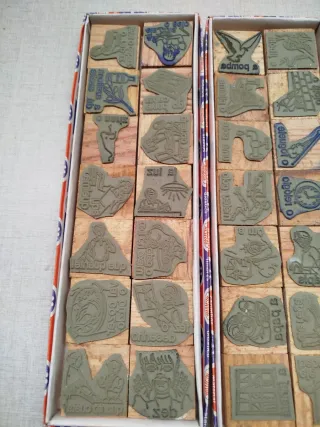 Lote Sellos Antiguos Tinta Portugueses