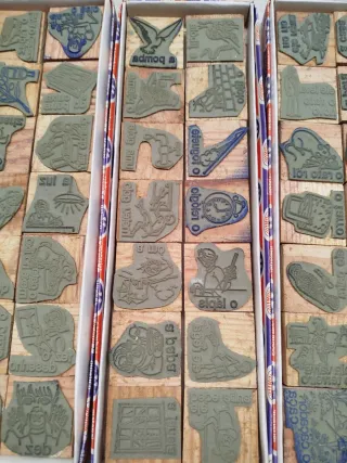 Lote Sellos Antiguos Tinta Portugueses